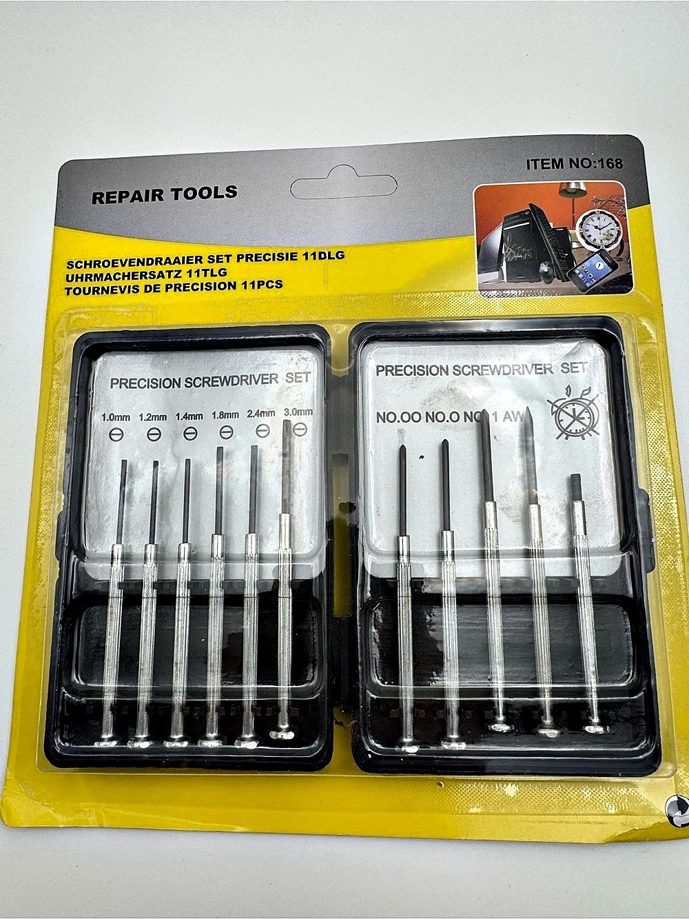 Precision Screwdriver Set 11PCS Item No: 168 11-Piece Repair Tool Set